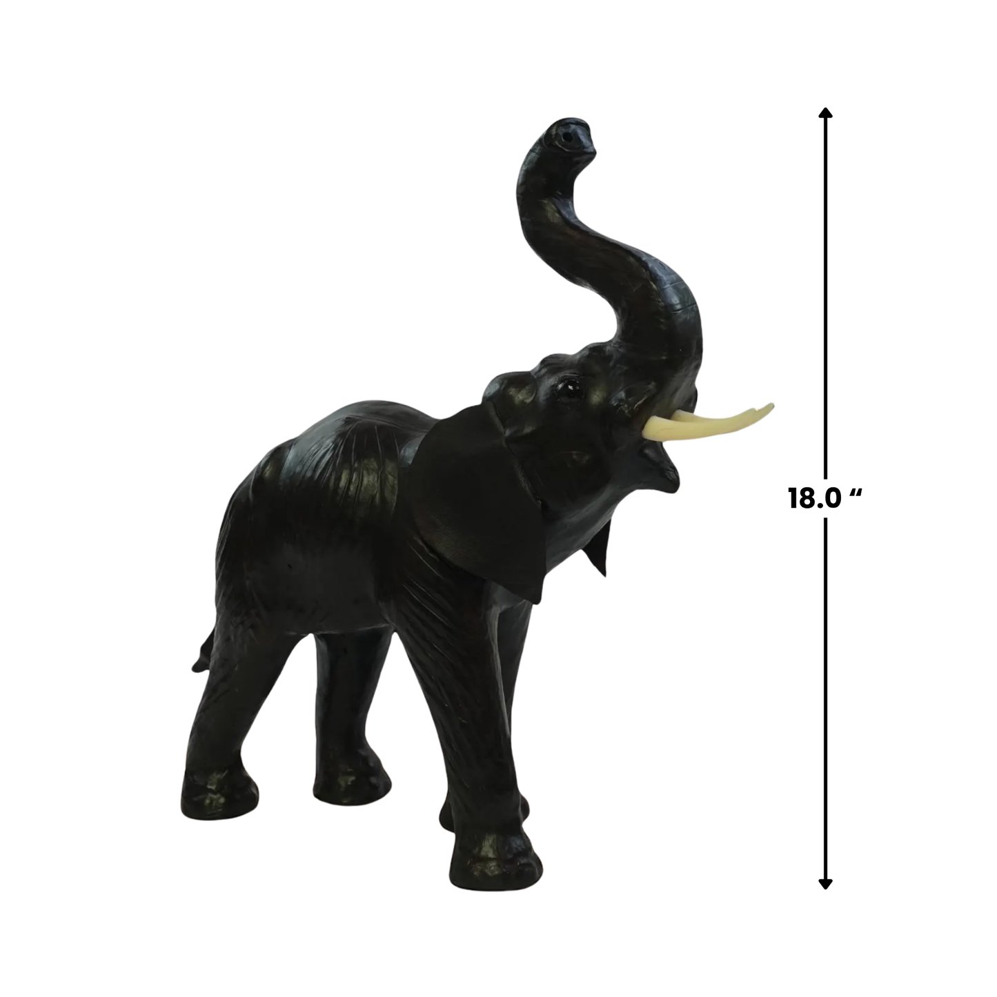 Handmade Fabric Elephant Standing Statue – Eco-Friendly Decorative Elephant Figurine for Home Décor