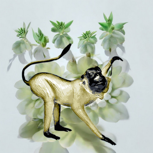 Handmade Leather Jumping Monkey Small | Eco-Friendly Wildlife Decor | Indian Artisan Figurine