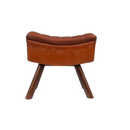 IRON WITH LEATHER FTD STOOL (20X7X20)