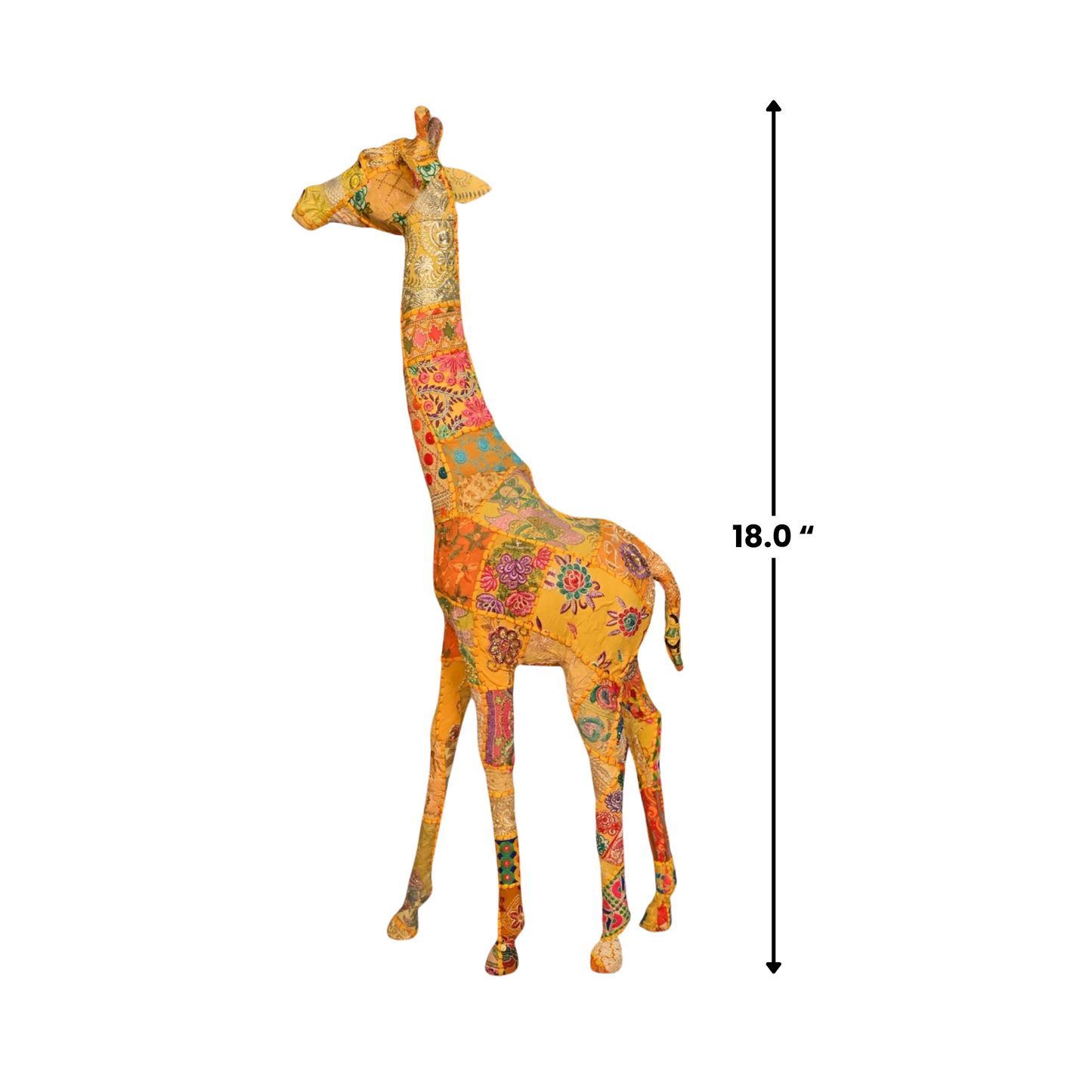 Handmade Fabric Giraffe | Eco-Friendly Whimsical Decor | Indian Artisan Soft Sculpture