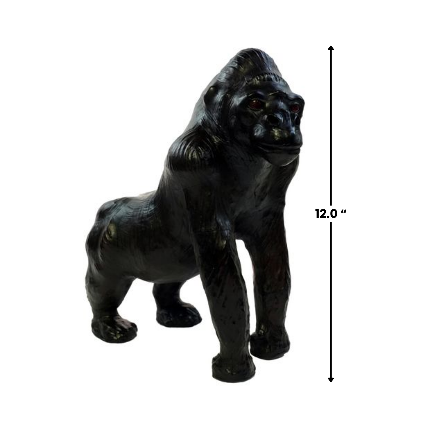 Handmade Leather Gorilla Statue | Eco-Friendly Wildlife Decor | Indian Artisan Animal Figurine