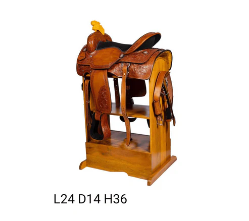 WOODEN SADDLE STAND (24X14X36)