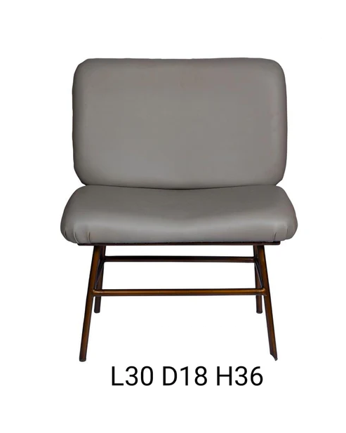 IRON WITH LEATHER FTD CHAIR (30X18X36)